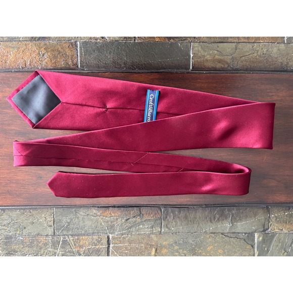 Croft & Barrow Men's Burgundy Red Necktie Business Career‎ Party Tie - Picture 8 of 10